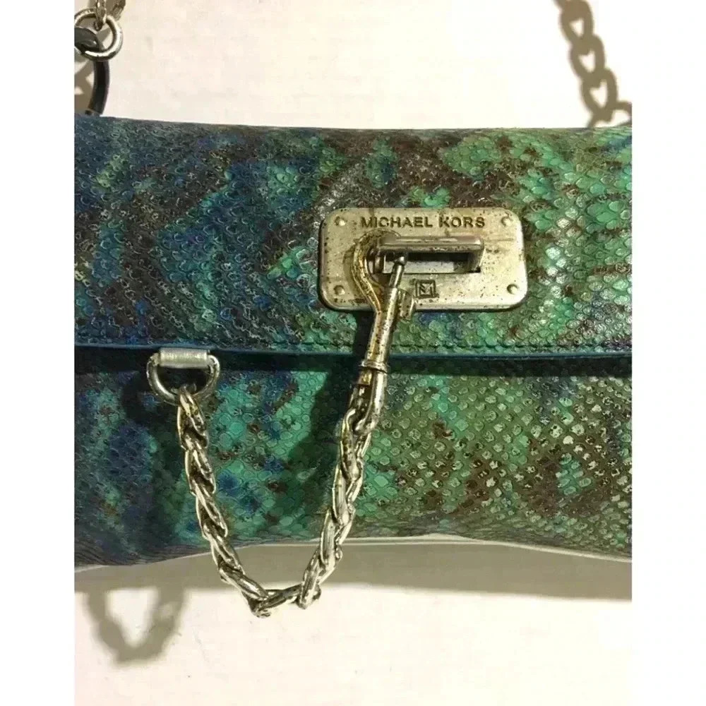Michael kors Capra snakeskin shoulder handbag - Picture 5 of 9